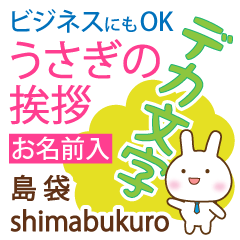 [SHIMABUKURO]Big letters. animal Rabbit