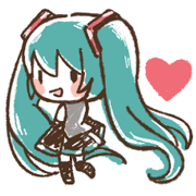HATSUNE MIKU slow living Sticker2