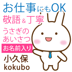 [KOKUBO]Polite greeting. Rabbit