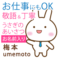 [UMEMOTO]Polite greeting. Rabbit