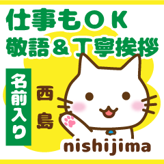 [NISHIJIMA]Polite greeting. animal Cat