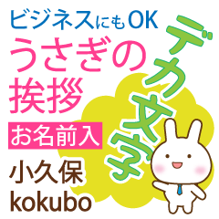 [KOKUBO]Big letters. animal Rabbit