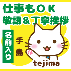 [TEJIMA]Polite greeting. animal Cat