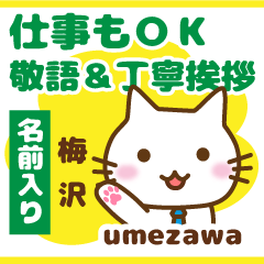 [UMEZAWA]Polite greeting. animal Cat