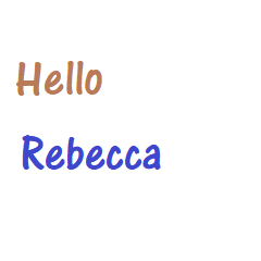 Talking to Rebecca