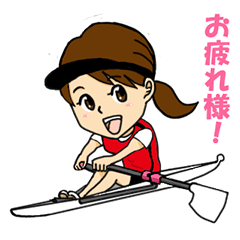 Women rowing club sticker