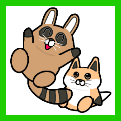 poko-gitsune and poko-danuki era neme