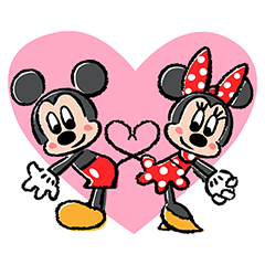 Lovely Mickey And Minnie Pop Up Stickers Line Stickers Line Store