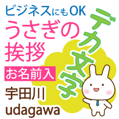 [UDAGAWA]Big letters. animal Rabbit