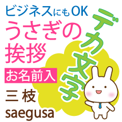 [SAEGUSA]Big letters. animal Rabbit