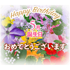 5月誕生日の友達に誕生花でHappy Birthday