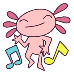 Happy Axolotl Stickers