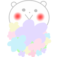 cute white bear*pastel color6