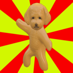 toy poodle animation Sticker vo1
