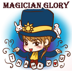 Magician Glory and his assistants