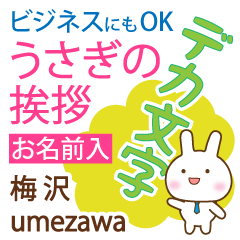 [UMEZAWA]Big letters. animal Rabbit