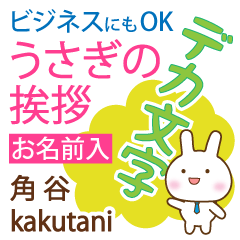 [KAKUTANI]Big letters. animal Rabbit