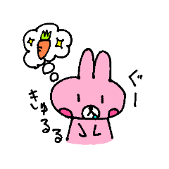 the daily life of a pink rabbit
