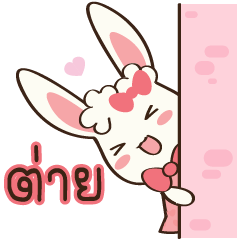 กระต่ายรักสีชมพู