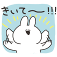 Sticker of plain rabbit 3
