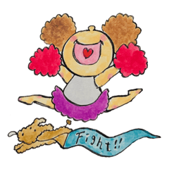 cheer up sticker go! go! cheer booco! – LINE貼圖 | LINE STORE