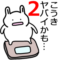 こうきさん専用白うさぎ名前スタンプ2 - LINE スタンプ | LINE STORE こうきさん専用白うさぎ名前スタンプ2 - LINE スタンプ | LINE STORE