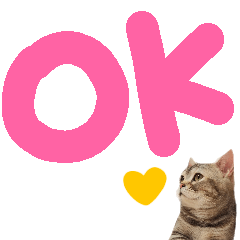 dekamoji and cat sticker