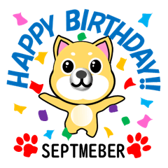 柴犬の誕生日おめでとう ９月