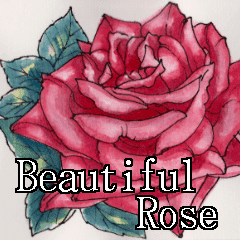 Beautiful Rose English Japanese Line Stickers Line Store