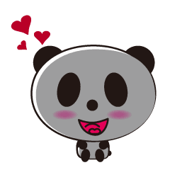 Sticker of "a panda with a shadow"