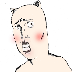 cat boy sticker