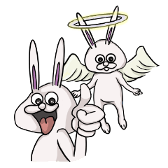 Pleasant Rabbit Sticker(English)