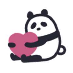the cutest small panda sticker