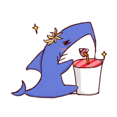 The Little Shark Scarf: "Beverage Time"