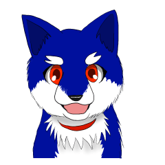 Blue dog Shinobu Sticker