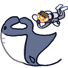 YKU:A happy Manta ray Bibo