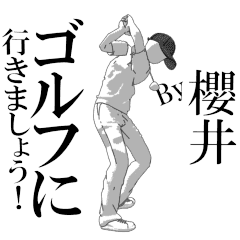 SAKURAIsan's exclusive golf sticker.