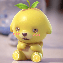 cute lemon dog