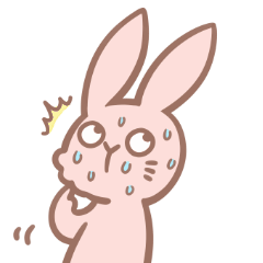 Light pink Rabbit – LINE stickers | LINE STORE