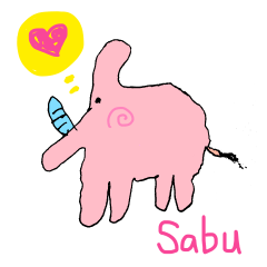 The artist Saburo's sticker