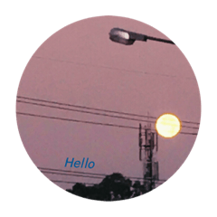 pink sky say hello