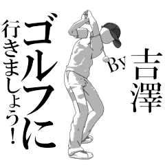 YOSHIZAWAsan's exclusive golf sticker.