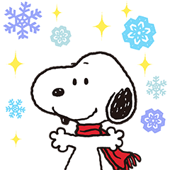 Stiker Pop-Up Musim Dingin Snoopy