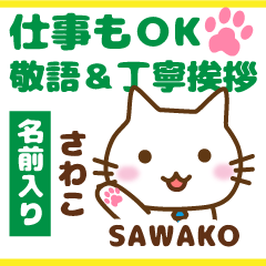 SAWAKO:Polite greetings.Animal Cat