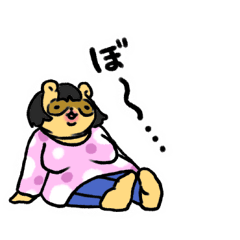 Curvy raccoon dog woman sticker