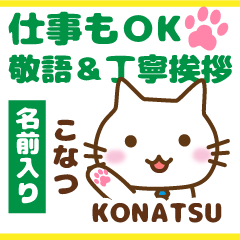 KONATSU:Polite greetings.Animal Cat