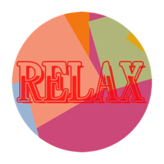 RELAX POP ART STICKERS.