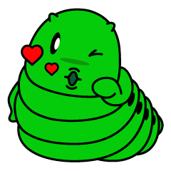 Crois the green caterpillar