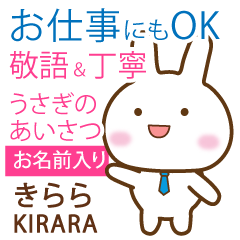 KIRARA: Rabbit.Polite greetings