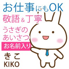 KIKO: Rabbit.Polite greetings